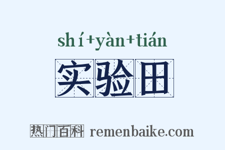 实验田是什么意思的图片
